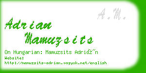 adrian mamuzsits business card